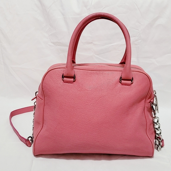 Michael Kors MK Studio Mercer Medium Duffel Satchel Shoulder Bag Pink - Picture 2 of 16